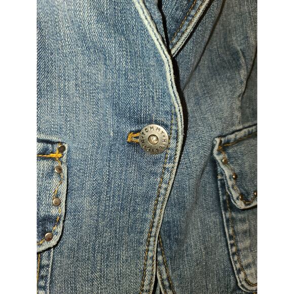 Vintage Tommy Hilfiger blue denim jacket blazer - medium - Picture 2 of 7